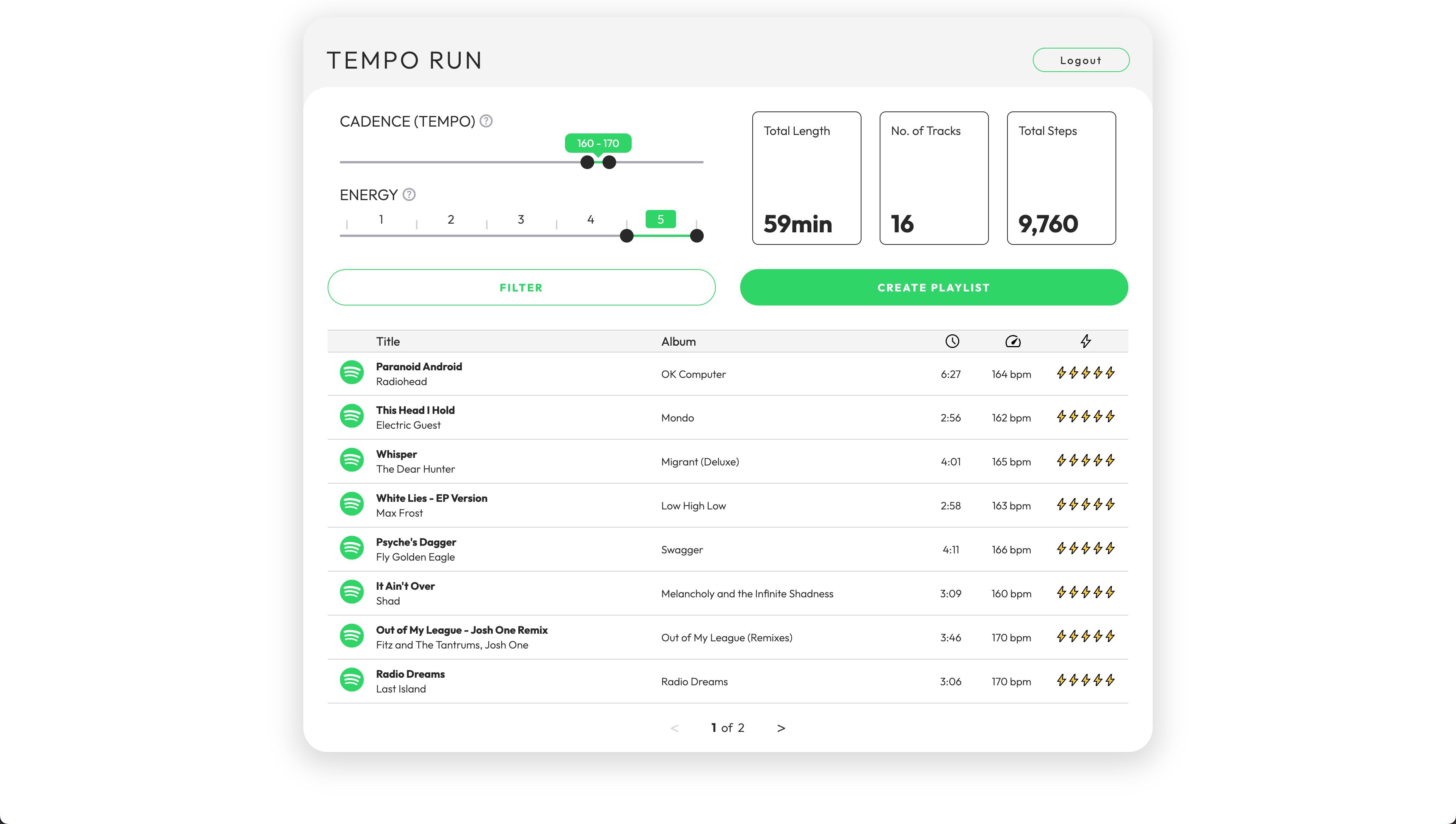 Tempo Run screenshot